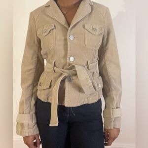 Vintage BCBG Maxazria Corduroy Tie Jacket.